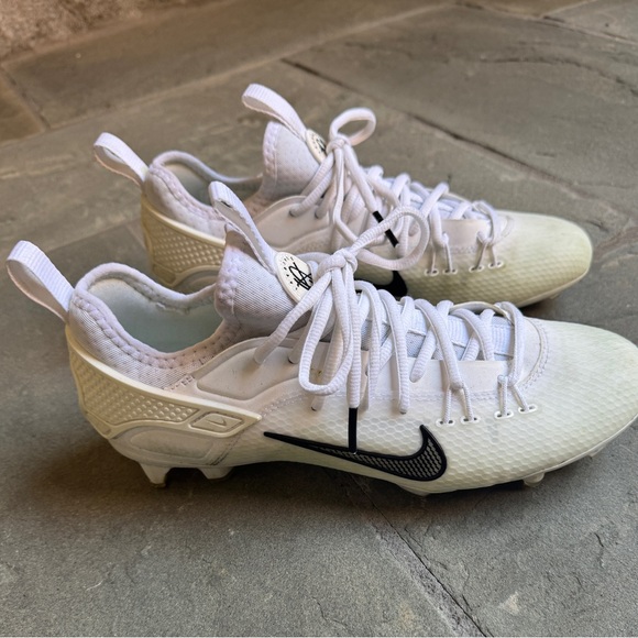 Nike Alpha Huarache 9 Elite White Low Lacrosse Cleats Size US Men 8 / Women 9.5 - Picture 3 of 5